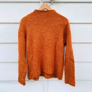 Brass Plum / Orange Sweater / Short Turtleneck / Size Medium